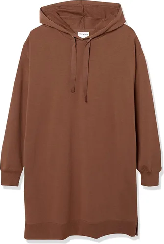 Vista 5 de The Drop Vestido mini Iona tipo sudadera holgado de manga larga con capucha para mujer