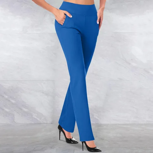 Vista 2 de jxsoyen Pantalones de yoga para mujer, corte de bota, pantalones de yoga de cintura alta, pantalones de yoga con control de abdomen, pantalones