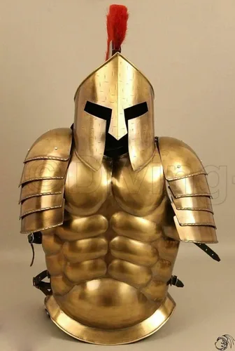 Vista 6 de Muscle Jacket Armor Spartan Casco Halloween Medieval griego disfraces 300 película guerrero disfraz