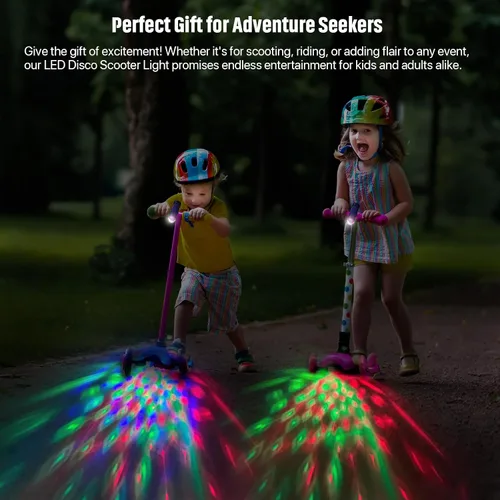 Vista 7 de Luz LED para scooter de discoteca, accesorios de luz para scooter, color RGB y patrones dinámicos, compatible con manillar de scooter, ángulo