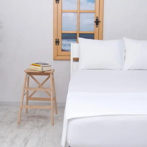 Vista 14 de Juego de sábanas de cama 100% algodón con bolsillo profundo - Tejido jersey de camiseta - Extra suave - Fácil ajuste - Juego de 4 piezas con fundas