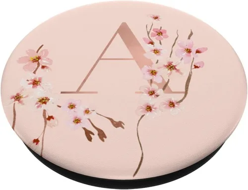 Vista 2 de Cherry Blossom - Soporte para teléfonos y tabletas, diseño de flor japonesa, Negro