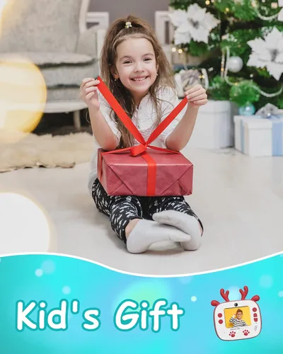 Vista 3 de Dragon Touch InstantFun2 - Cámara infantil con doble lente, papel de impresión, calcomanías, bolígrafos y bolsa para niñas y niños (rojo)