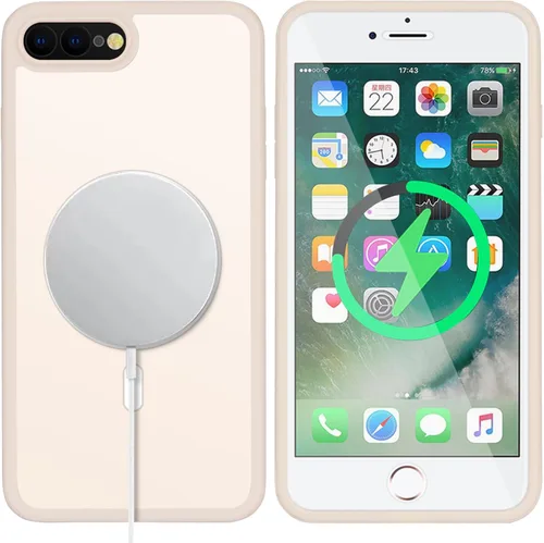 Vista 4 de Funda para iPhone 8 Plus con protector de pantalla, compatible con Magsafe, para iPhone 7 Plus, protector de pantalla integrado, funda delgada