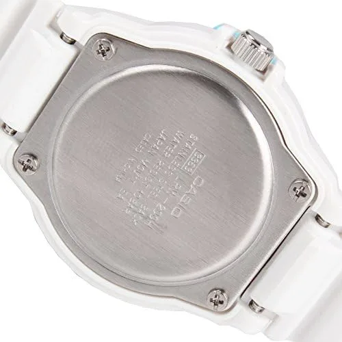Vista 5 de Casio LRW200H-2BV Reloj de cuarzo de resina blanca con esfera blanca para mujer, Blanco, Reloj analógico, reloj de cuarzo