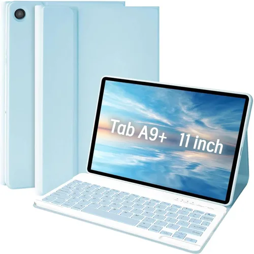 Vista 11 de MMK Funda para Galaxy Tab A11 con teclado (11 pulgadas 2025, SM-X230, SM-X236B), compatible con Galaxy Tab A9 Plus funda con teclado