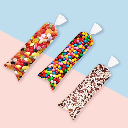 Vista 8 de LOMIMOS 200 bolsas para hacer paletas de hielo, bolsas desechables de plástico para paletas de hielo con embudo para adultos y niños, para hacer