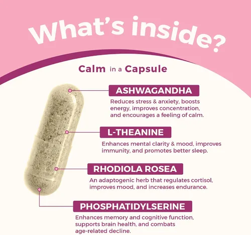 Vista 4 de VITA-PCOS Suplemento de cortisol y péptidos de colágeno en polvo para mujeres, promueve la energía, endocrino, cabello, piel, uñas y peso, Rhodiola