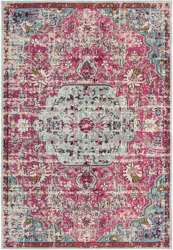 Vista 69 de SAFAVIEH Colección Madison MAD447B - Tapete bohemio con medallón antiguo y elegante, no desprende pelusa, para la sala, dormitorio, comedor