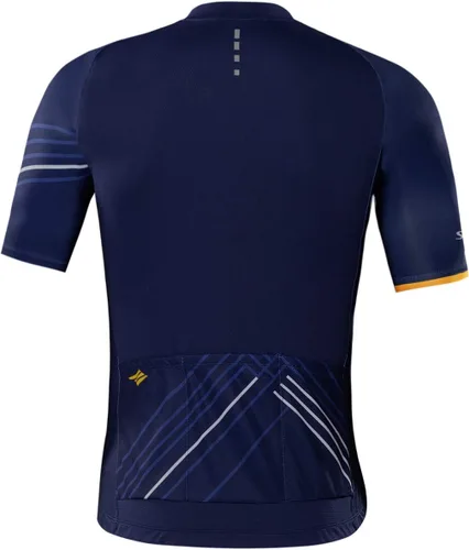 Vista 7 de Santic Camiseta de ciclismo para hombre, manga corta, camisas de ciclismo de montaña, chaqueta de bicicleta con bolsillos
