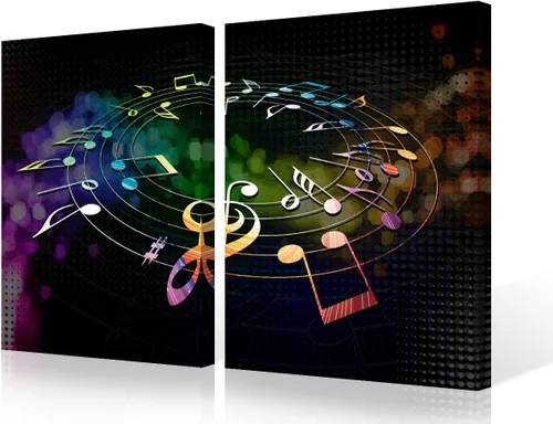 Vista 75 de Lienzo decorativo para pared, diseño de DJ Music Mixes the Track HD impreso en pinturas, 2 piezas, imágenes abstractas para sala de estar, obra