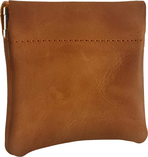 Vista 66 de Monedero clásico a presión, de cuero, para hombre de Nabobb, negro