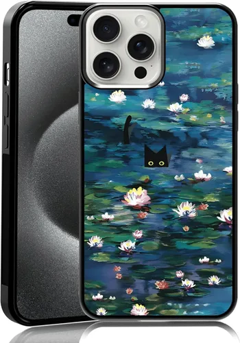 Vista 93 de Elegante funda de teléfono con diseño de gato Marie compatible con iPhone 11, funda de encaje dorado para iPhone, a prueba de golpes, rosa fucsia