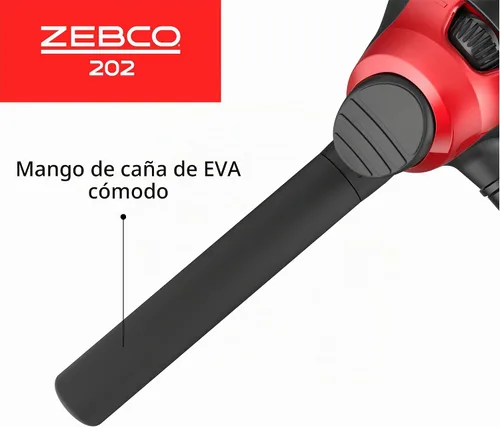 Vista 5 de Zebco Zebco 202 Spincast Reel and Fishing Rod Combo, Pre-Spooled with 10-Pound Cajun Line, Includes Tackle Kit