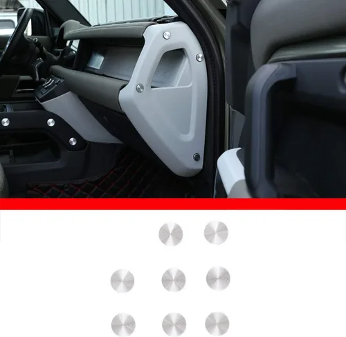Vista 8 de YIWANG Cubierta protectora de tornillo de aleación de aluminio para salpicadero de automóvil en ambos lados, accesorios interiores para Land Rover