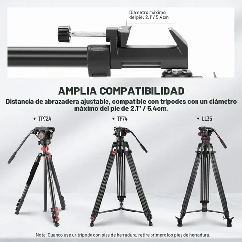 Vista 7 de NEEWER Dolly para Trípode de Fotografía, Ruedas de Trípode de Alta Resistencia con Capacidad de 50 libras y Ruedas de Goma de 3 pulgadas