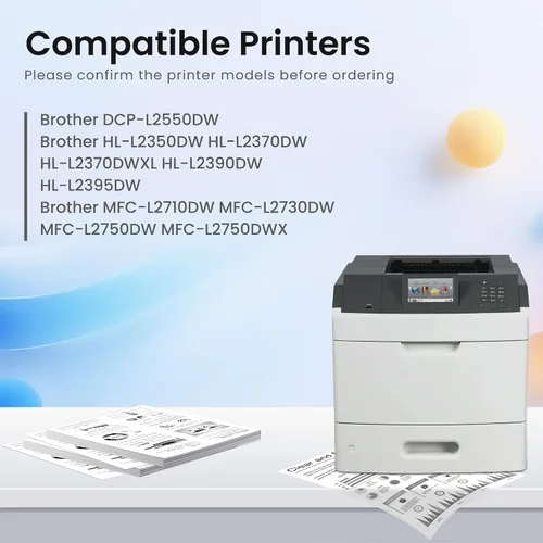Vista 2 de GREENBOX TN760 TN730 Cartuchos de tóner negro de alto rendimiento para Brother TN-760 TN-730 Toner para MFC-L2710DW HL-L2350DW HL-L2370DW HL-L2395DW