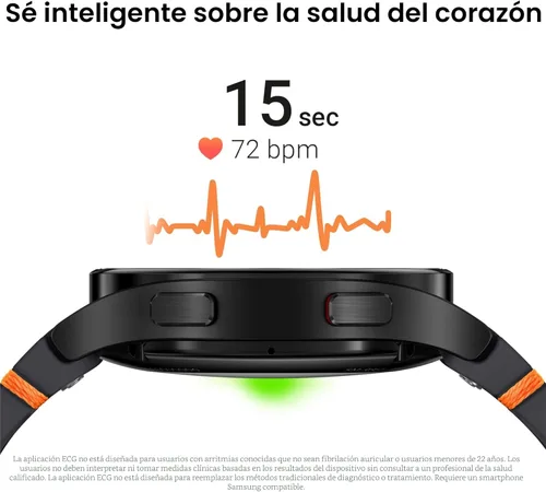 Vista 5 de Samsung Galaxy Watch FE 40mm Bluetooth AI Smartwatch con seguimiento de fitness, sensor BIA, zonas de frecuencia cardíaca personalizadas, monitor