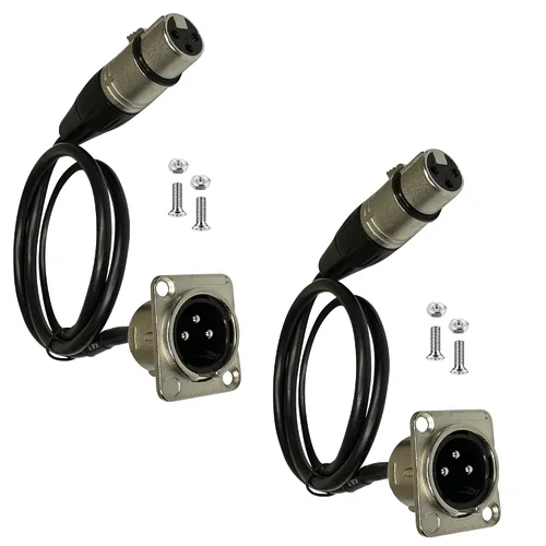 Vista 12 de DIYTECH Cable de paso XLR premium, sin soldadura, para caja de escenario, panel de conexiones, caja de piso, sin soldadura para instalaciones