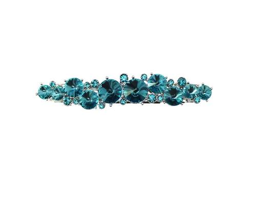 Vista 24 de Faship AB Premium Rhinestone Crystal Floral Pequeño Pasador De Pelo Clip