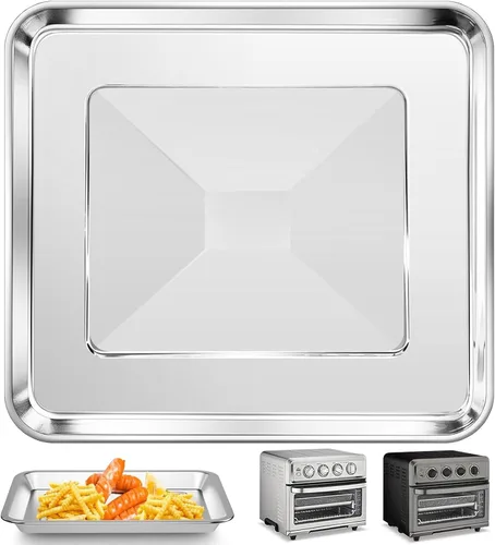 Vista 7 de 2 piezas de repuesto para freidora de aire Cuisinart TOA-60 TOA-65 TOA-70, horno de convección tostadora, 12 x 11 pulgadas de repuesto de bandeja