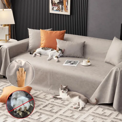 Vista 9 de Foreate Fundas de sofá impermeables para gatos, funda antideslizante para sofá, antiarañazos, para mascotas, a prueba de fugas, protector de muebles