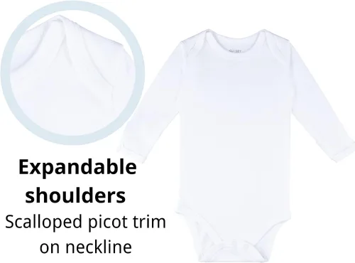 Vista 2 de GUISBY Body de bambú para bebé, overol sólido de manga larga más grueso para niños y niñas de 0 a 24 meses