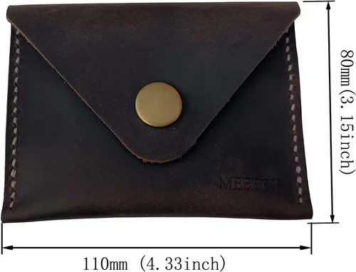 Vista 2 de Handmade Business Credit ID Card Case Card holder Pocket Credit Card Holder Slim Wallet Leather front pocket Wallet
