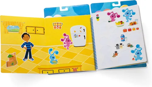 Vista 6 de Melissa & Doug Blue's Clues & You! Libreta de Pegatinas Reutilizables - Lugares que Blue Ama