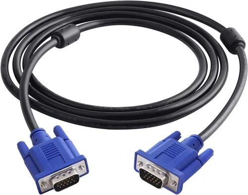 Vista 18 de Cable de monitor VGA a VGA HD15 macho a macho para TV computadora proyector (1.5 pies)