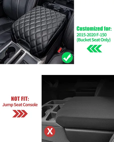 Vista 5 de Carrep Funda para consola central, funda para reposabrazos compatible con Ford F150 F250 F350 F450 Expedition Accessories 2015-2020, funda