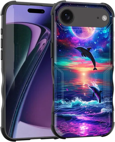 Vista 53 de Funda para iPhone Air, [doble capa] [protección contra caídas de grado militar de 10 pies] Funda resistente a prueba de golpes para iPhone Air