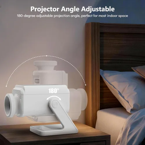 Vista 7 de Rossetta Proyector 3D, Mini Proyector de Galaxia HD 3D con Altavoz Bluetooth y Control Remoto, Temporizador de 1/2H, 60 Temas, Luz Nocturna