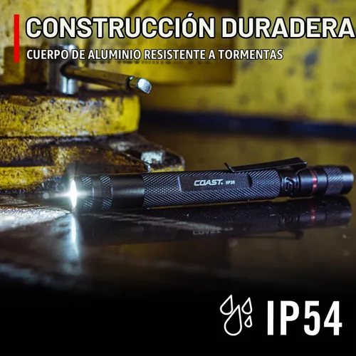 Vista 10 de COAST HP3R - Linterna LED recargable de 500 lúmenes con enfoque giratorio, color negro