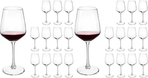 Vista 11 de Juego de 6 copas de vino tinto y blanco duraderas de 12 onzas