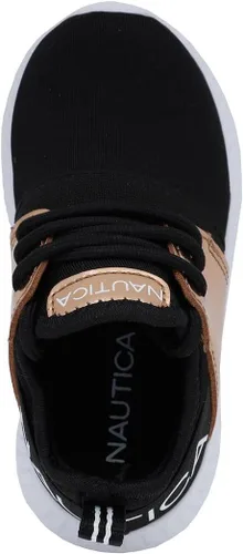 Vista 6 de Nautica - Tenis modernos y con detalles metálicos para niñas, zapato deportivo para correr con cordones I kappil I (niña grande, niña pequeña, niña)