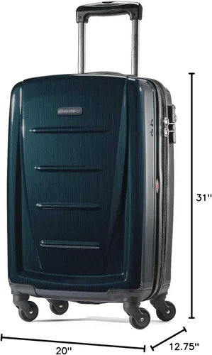 Vista 125 de Samsonite Winfield 2 Equipaje rígido con ruedas giratorias, Azul profundo, Juego de 3 piezas (20/24/28)