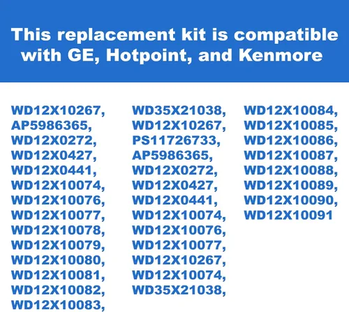 Vista 4 de Paquete de 8 rodillos y pernos de repuesto exacto para lavavajillas - Kit de ruedas inferiores compatible con lavavajillas GE, Kenmore y Hotpoint