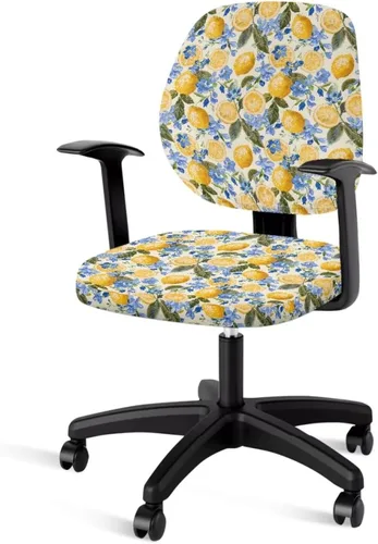 Vista 16 de Talayituse - Funda para silla de oficina o computadora con estampado de estrellas de playa, funda de asiento dividida elástica, extraíble y lavable