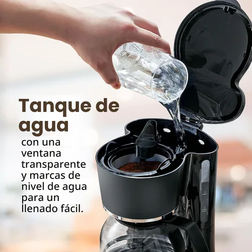 Vista 3 de Elite Gourmet EHC-5055 Cafetera automática de 5 tazas de preparación y goteo con filtro reutilizable Pause N Serve, interruptor
