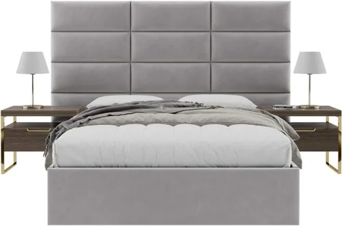 Vista 65 de Vänt - Paneles tapizados de cabecera para montar en la pared, diseño Elizabeth, 120 x 46 pulgadas, configuración de 16 paneles individuales
