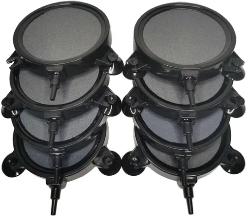 Vista 8 de PINVNBY 4.2-Inch Air Stone Disc Bubble Diffuser with Suction Cups for Oxygenation in Fresh/Saltwater Tanks, Ponds, Hydroponic, Aquaponics, and as a