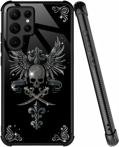 Vista 64 de ZHEGAILIAN Funda compatible con Samsung Galaxy S21, funda de vidrio orgánico para niñas, mujeres y hombres, diseño de cuatro esquinas, antiarañazos