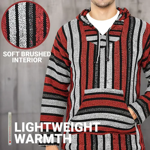 Vista 4 de Sudadera con capucha Mexicana Baja Suéter clásico con alfombra de droga Sudadera Baja para hombres y mujeres Opciones de tallas grandes y hombres