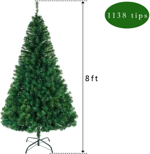 Vista 4 de Árbol de Navidad de 8 pies, Arboles De Navidad Con Luces En Ofertas, Árbol de Navidad Azul con 1138 Ramas, Árbol de Navidad