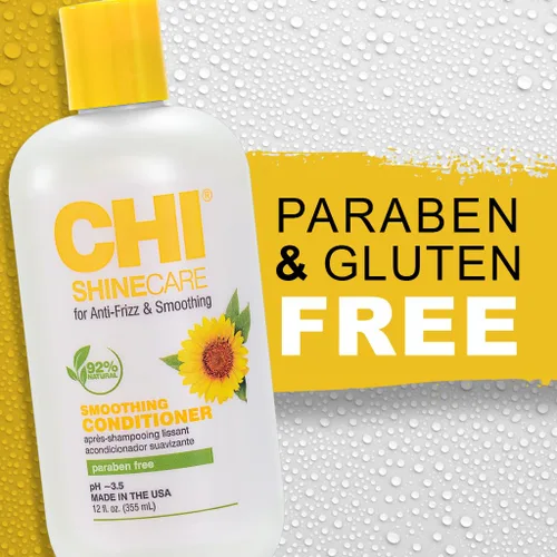 Vista 6 de CHI ShineCare Acondicionador Suavizante, Transforma el Cabello Opaco Añadiendo Brillo Instantáneo e Hidratación, Libre de Sulfato, Parabeno