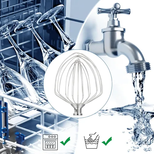 Vista 6 de Accesorio de batidor para batidora de pie KitchenAid de 7 cuartos de galón