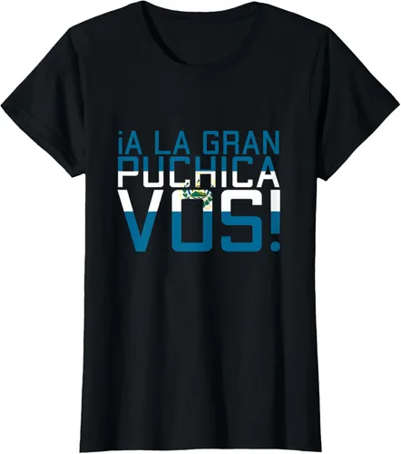 Vista 6 de Camiseta con la bandera de El Salvador, mapa de El Salvador, camiseta de Salvador para mujer, Negro