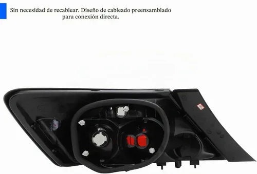 Vista 4 de SPEC-D TUNING - Luces traseras negras compatibles con Honda Civic Coupe 2 puertas 2006-2011, conjunto de izquierda + derecha Para Honda Civic