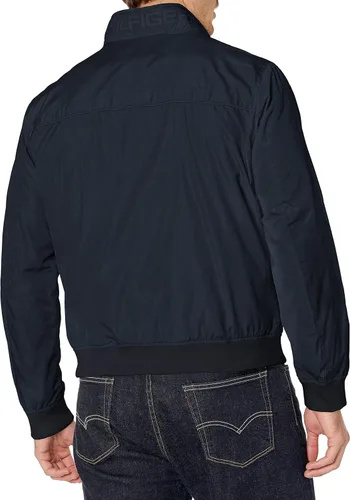 Vista 2 de Tommy Hilfiger Chaqueta bomber de memoria sintética de rendimiento para hombre